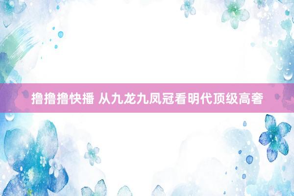 撸撸撸快播 从九龙九凤冠看明代顶级高奢