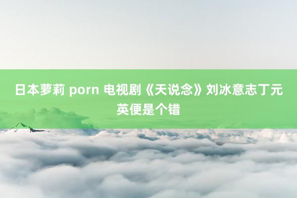 日本萝莉 porn 电视剧《天说念》刘冰意志丁元英便是个错