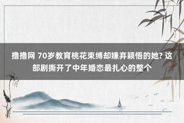 撸撸网 70岁教育桃花束缚却嫌弃颖悟的她? 这部剧撕开了中年婚恋最扎心的整个