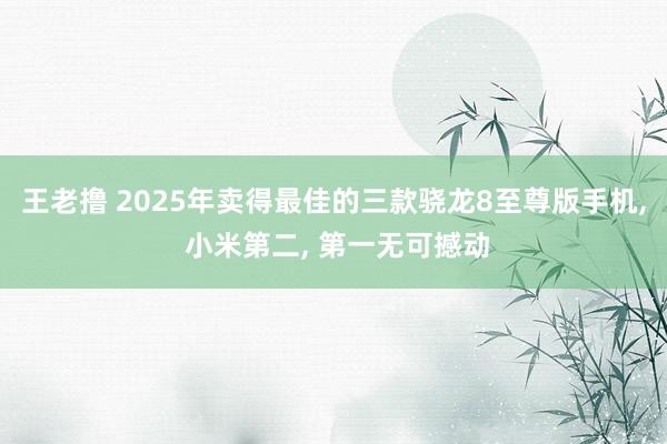 王老撸 2025年卖得最佳的三款骁龙8至尊版手机， 小米第二， 第一无可撼动