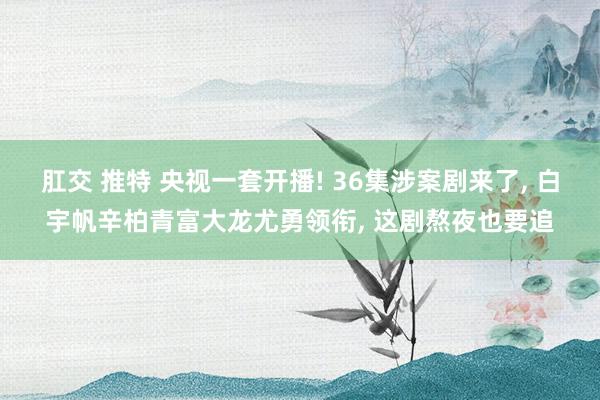 肛交 推特 央视一套开播! 36集涉案剧来了， 白宇帆辛柏青富大龙尤勇领衔， 这剧熬夜也要追